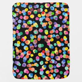 Watercolor Polka Dot, Easter Background. Baby Blanket