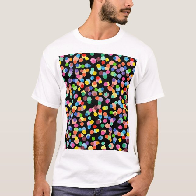 Watercolor Polka Dot, Easter Background. T-Shirt (Front)