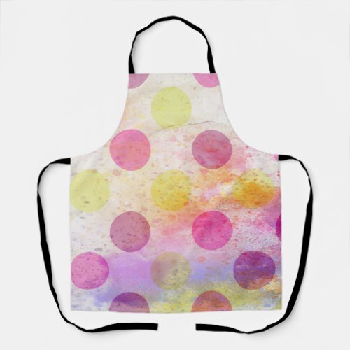 Watercolor Polka Dots Apron