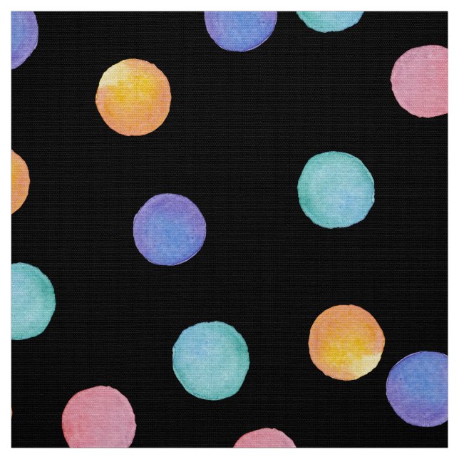 Watercolor polka dots fabric (Swatch)