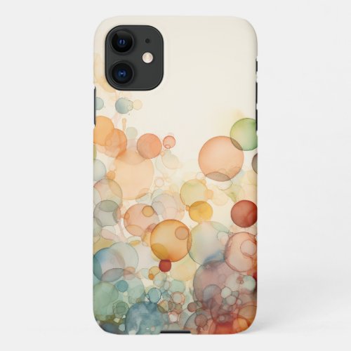 Watercolor polka dots iPhone 11 case