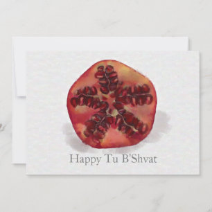 Watercolor Pomegranate Tu B'Shvat holiday cards