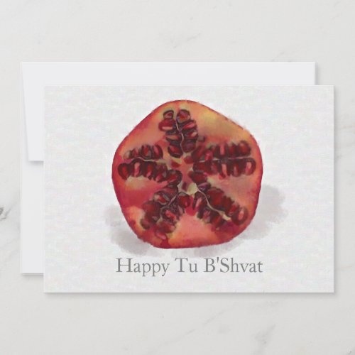 Watercolor Pomegranate Tu BShvat holiday cards