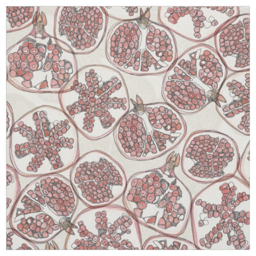 watercolor pomegranates fabric