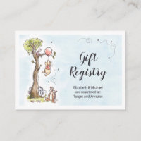 Watercolor Pooh Baby Shower Gift Registry