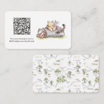 Watercolor Pooh & Pals Baby Shower Gift Registry Enclosure Card