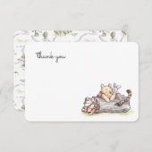 Watercolor Pooh & Pals Birthday Thank You Invitation (Front/Back)