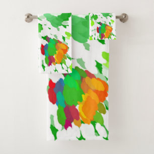 Watercolor Pop Art Bath Towel Set