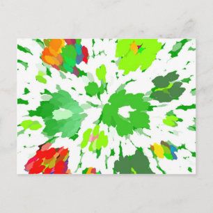Watercolor Pop Art Floral Postcard