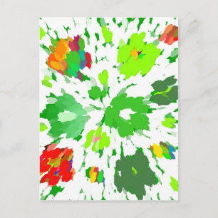 Watercolor Pop Art Floral Postcard