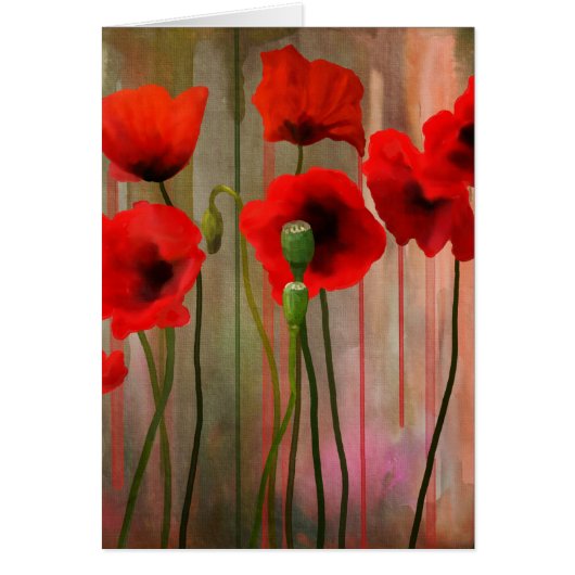 Watercolor Poppies Cards (Front)