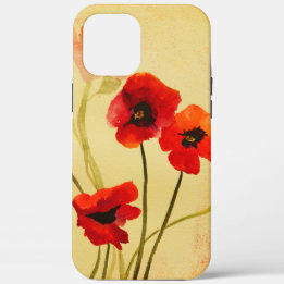 Watercolor Poppies iPhone 12 Pro Max Case