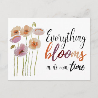 Watercolor Poppies - Everything blooms Postcard