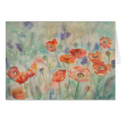 Watercolor Poppies in a Field (Front Horizontal)