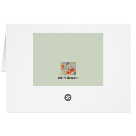 Watercolor Poppies in a Field (Back Horizontal)