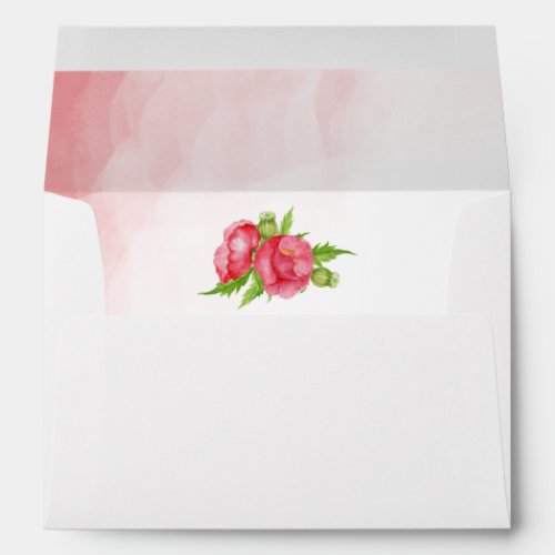 Watercolor Poppy Envelopes