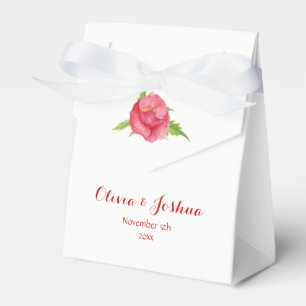 Watercolor Poppy Flower Wedding Favor Boxes