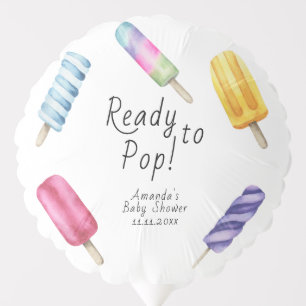 Watercolor Popsicle Baby shower Balloon