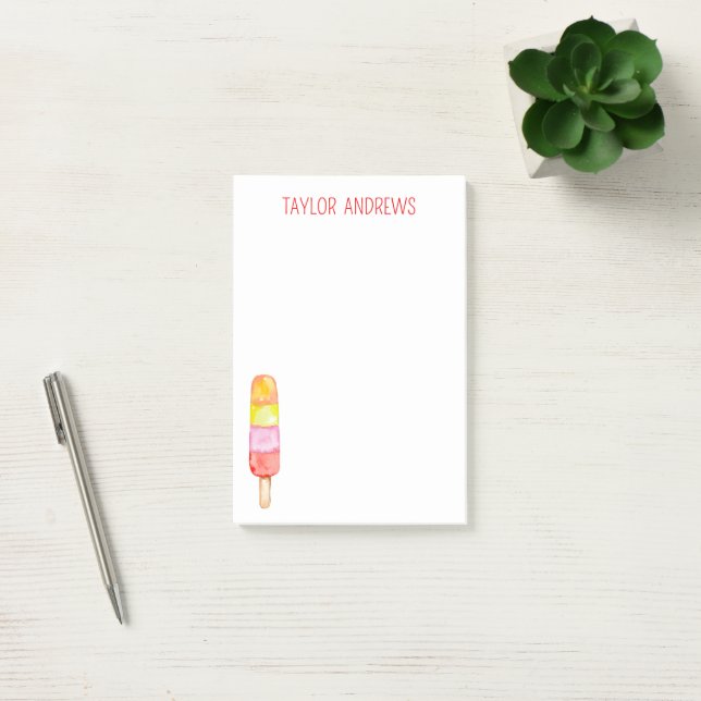 Watercolor Popsicle Notes (Office)