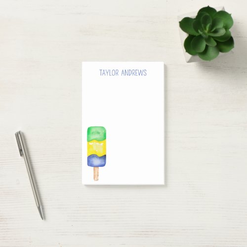 Watercolor Popsicle Post_it Notes