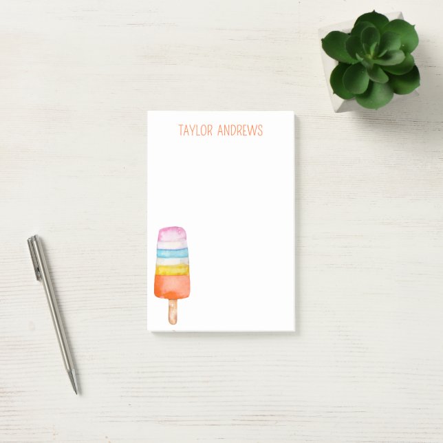 Watercolor Popsicle Post-it Notes (Office)