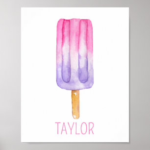 Watercolor Popsicle Poster