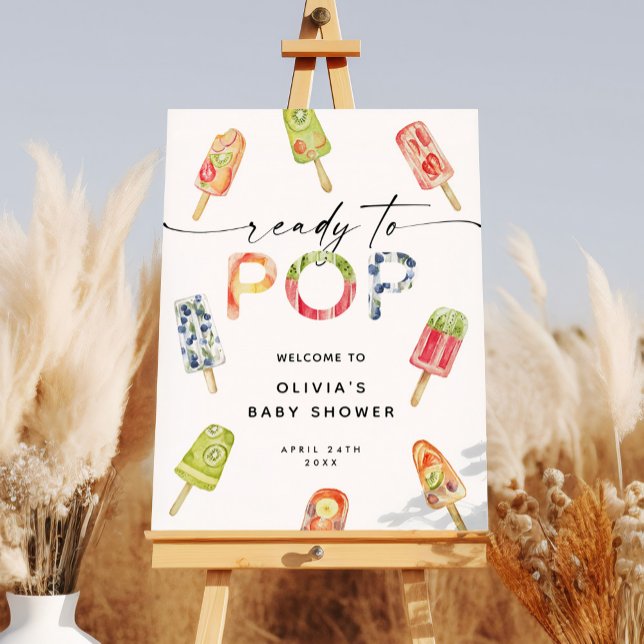 Watercolor Popsicle Ready to Pop Baby Shower Foam Board (Creator Uploaded)