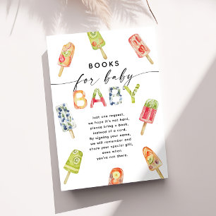 Watercolor Popsicle Ready to Pop Books For Baby Enclosure Card