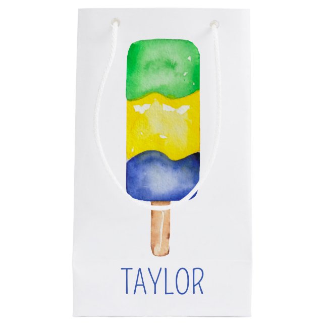 Watercolor Popsicle Small Gift Bag (Front)