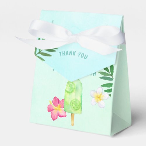 Watercolor Popsicle Summer Birthday Party Favor Boxes