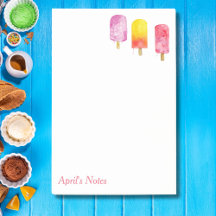 Watercolor Popsicles Personalized