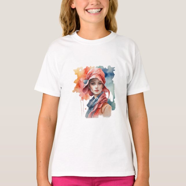 Watercolor Portrait T-Shirt (Front)