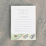 Watercolor Positano Beach Advice and Wishes Card<br><div class="desc">From the engagement party to the wedding night,  veteran couples have tried and true advice for the soon-to-be newlyweds. These chic and tropical advice cards add a special memento for the couple to read as the years go by.</div>