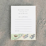 Watercolor Positano Beach Advice and Wishes Card<br><div class="desc">From the engagement party to the wedding night,  veteran couples have tried and true advice for the soon-to-be newlyweds. These chic and tropical advice cards add a special memento for the couple to read as the years go by.</div>