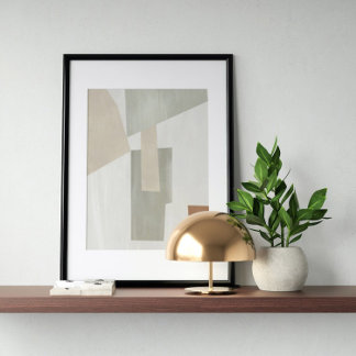 Watercolor poster Abstract Geometrical modern art