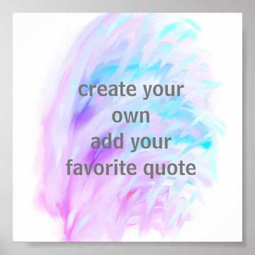 watercolor poster create your own quote wall art