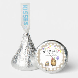 Watercolor Potato 1st birthday Hershey®'s Kisses®