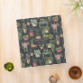 Watercolor Potted Plant Pattern Personalized 3 Ring Binder