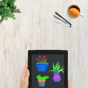 Watercolor Potted Plants Botanical Pack Sticker