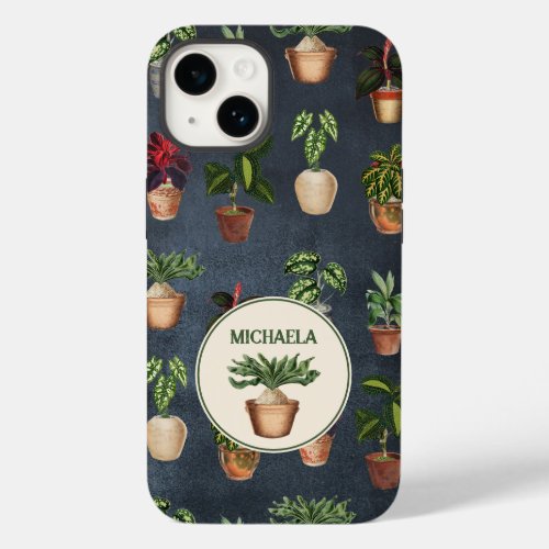 Watercolor Potted Plants Terracotta Pots Rustic Case_Mate iPhone 14 Case