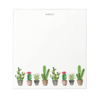 Watercolor Potted Succulents and Cactus Custom