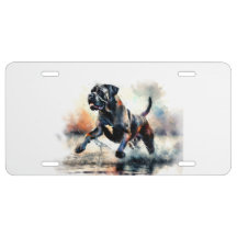 Watercolor powerful Cane Corso dog