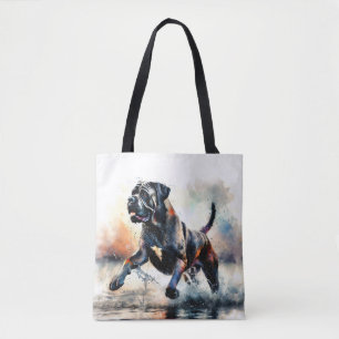 Watercolor powerful Cane Corso dog Tote Bag