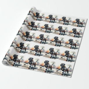 Watercolor powerful Cane Corso dog Wrapping Paper