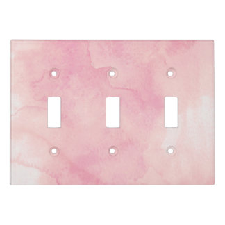 Watercolor Pretty Pink Clouds Light Switch Cover