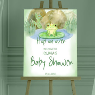 Watercolor Princess Frog Baby Shower Welcome Foam Board