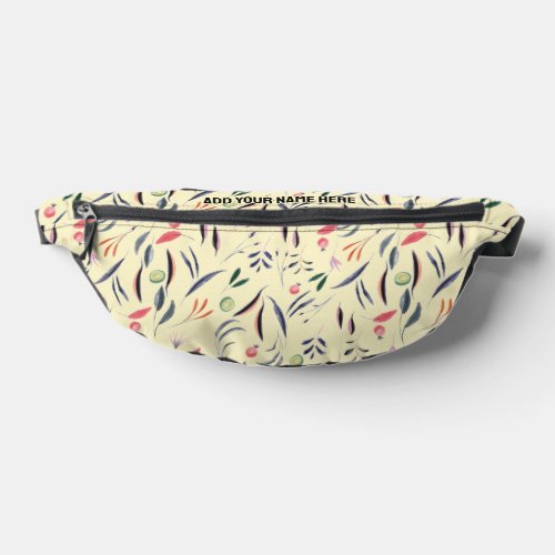 Watercolor Print Floral Personalized  Fanny Pack