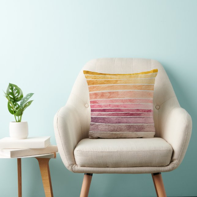 Watercolor Print Pillow Case / Artful Pillow  (Chair)