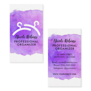 Watercolor Professional Closet Organizer Business Card