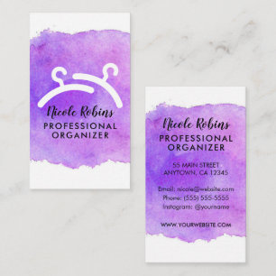 Watercolor Professional Closet Organizer Business Card